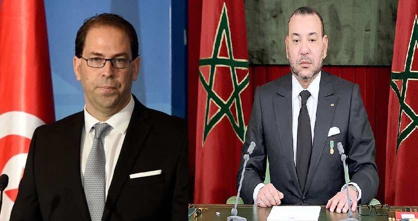 محمد السادس ويوسف الشاهد
