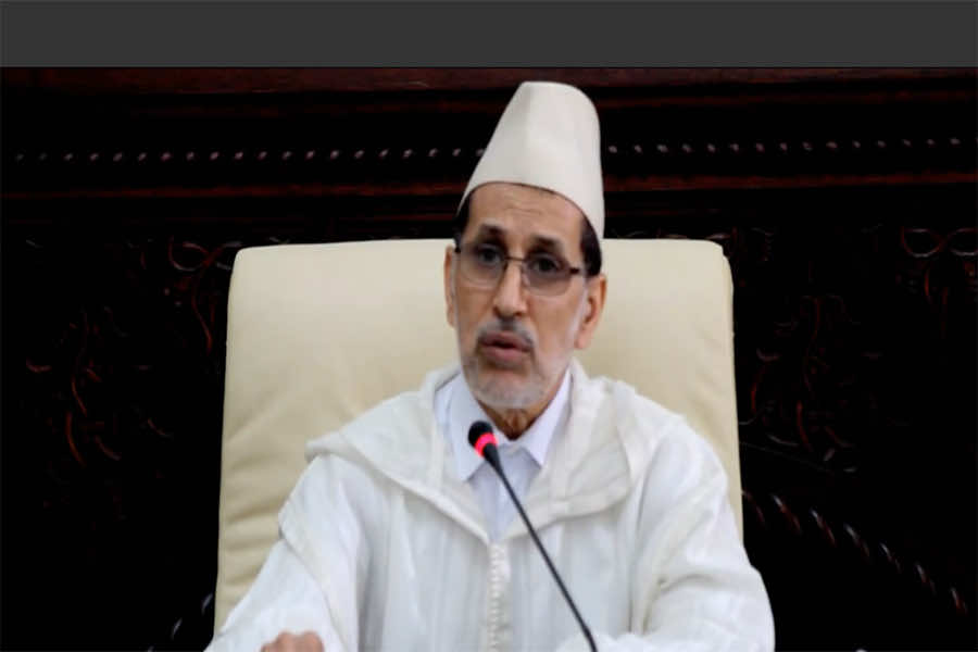 سعد الدين العثماني خلال لقاء المستشارين والنواب بالحسيمة