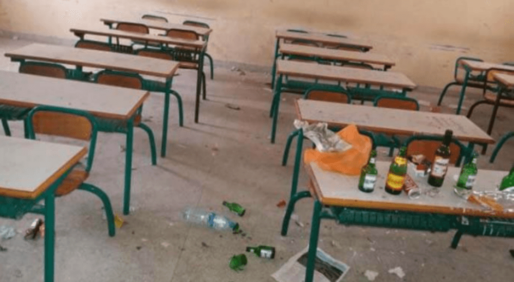 قنينات خمر داخل فصل دراسي بآسفي