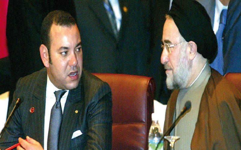 الملك محمد السادس مع رئيس ايران