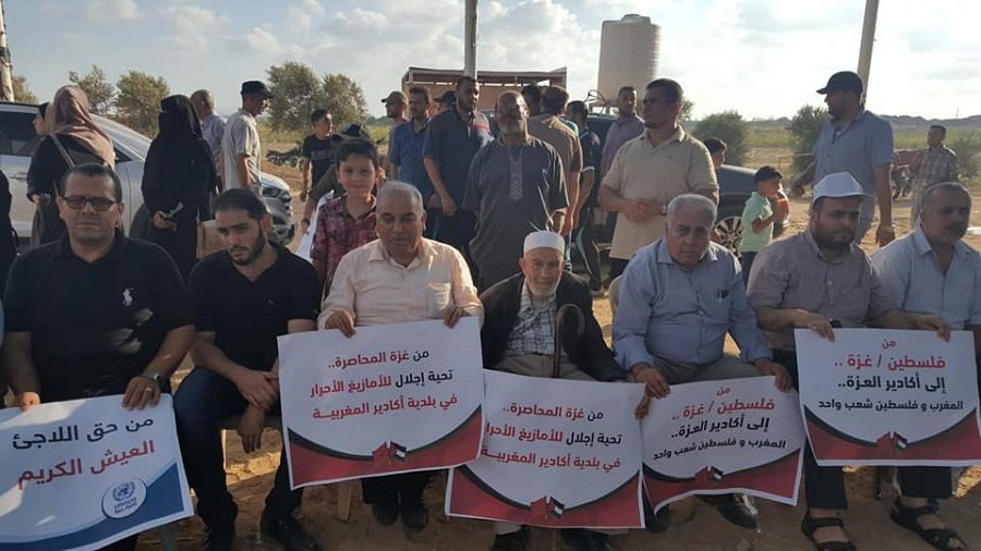 متظاهرون في غزة يشكرون مبادرة بلدية أكادير