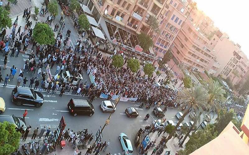مسيرة مراكش لإسقاط التعاقد