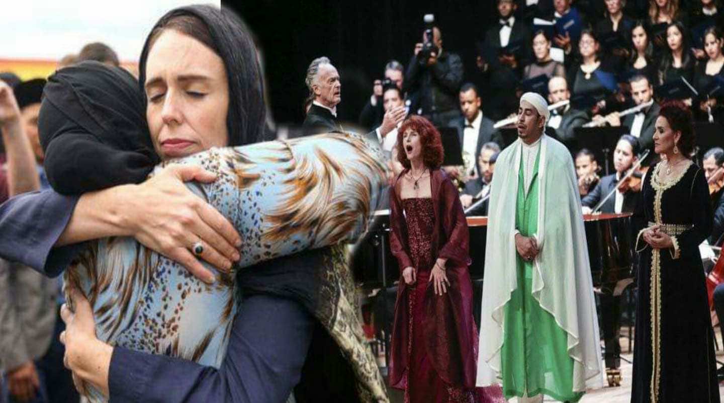 رئيسة وزراء نيوزيلاندا والحفل الديني بمناسبة استقبال الملك للبابا فرانسيس