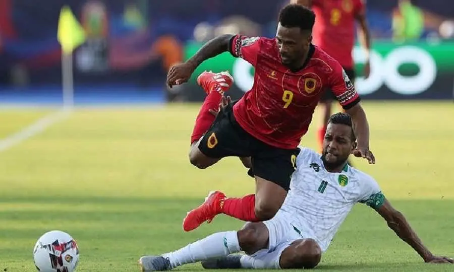 من مباراة منتخب موريتانيا ضد أنغولا