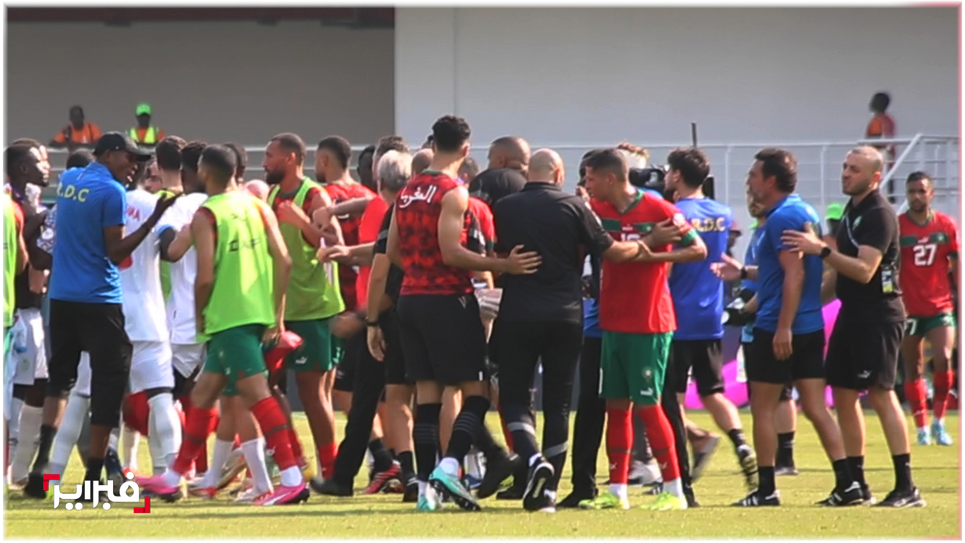 اشتباكات بين لاعبي المنتخب والكونغو