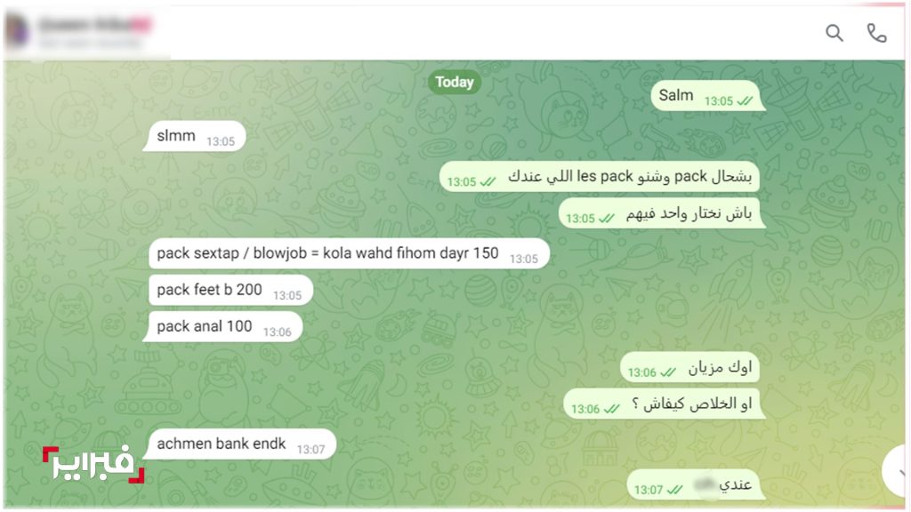 محادثة مسربة أجريت عبر تطبيق التراسل الفوري "تلجرام"